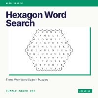 Hexagon Word Search Creative