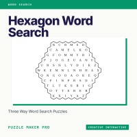 Hexagon Word Search Creative Interactive