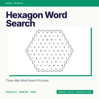 Hexagon Word Search Productivity Interactive