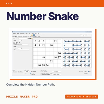Puzzle Maker Pro - Number Snake Productivity