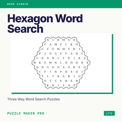 Hexagon Word Search