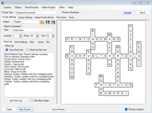 Word cross deals puzzle maker