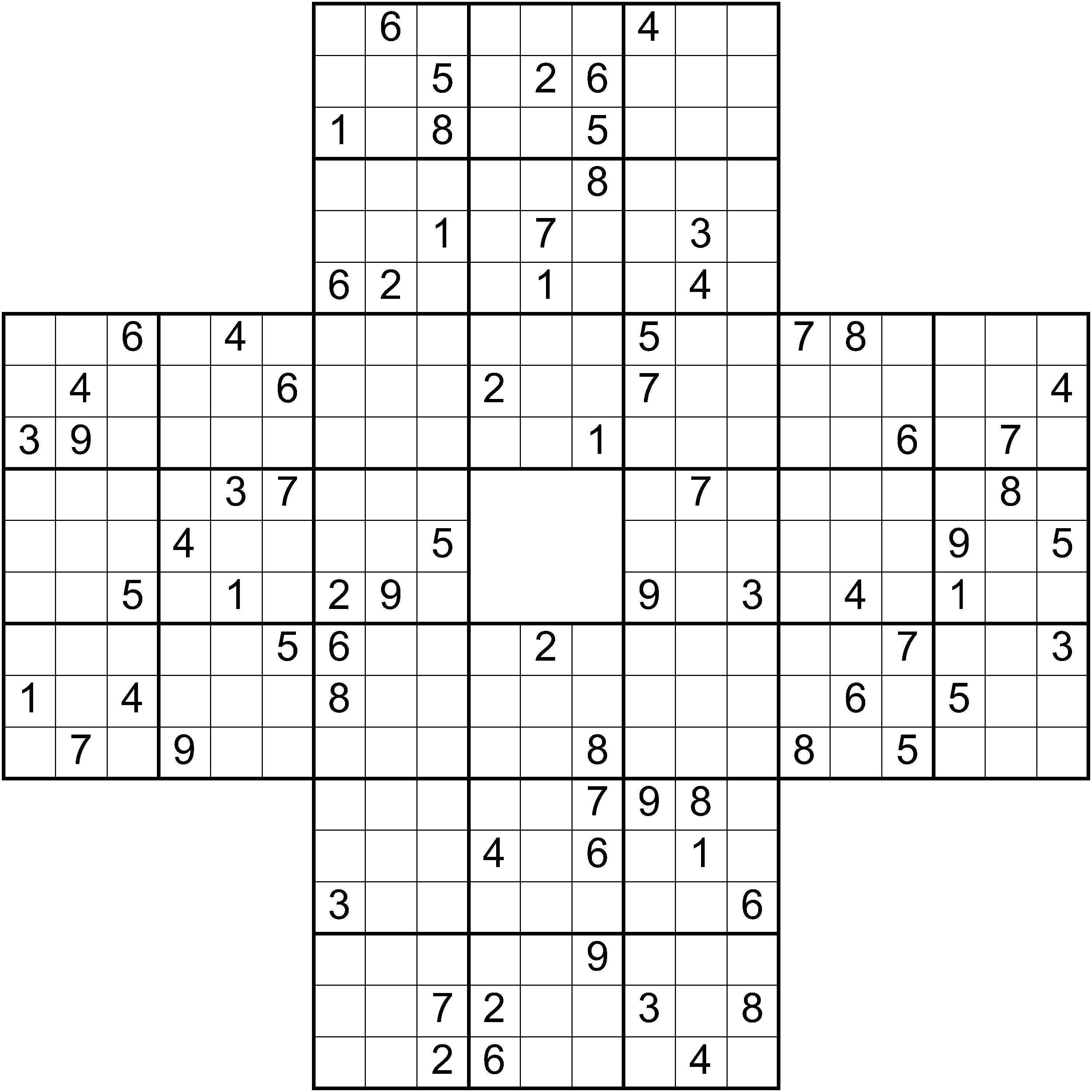 sudoku free printable puzzles