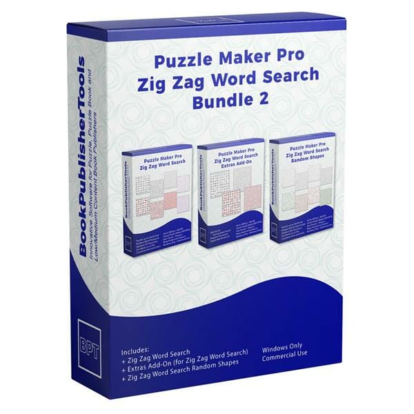 Puzzle Maker Pro - Zig Zag Word Search - Bundle 2 | BookPublisherTools